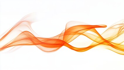 Naklejka premium Abstract orange and yellow wave design on white background.