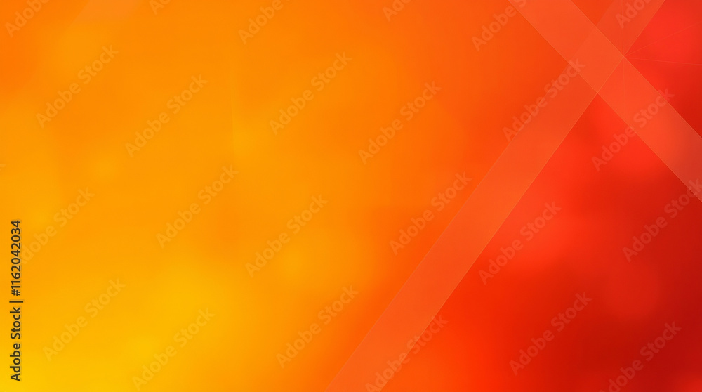 Poster Abstract orange and red gradient background with crossing lines