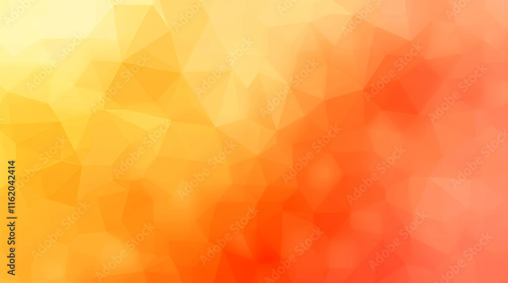 Poster yellow and orange polygonal background creating stunning visual effect