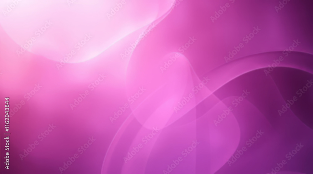 Aufkleber abstract pink background with smooth wavy lines and soft light effect