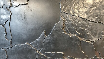 Weathered silver metal with natural imperfections
