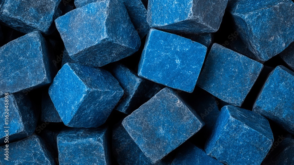 Poster blue cube pile textured abstract background image