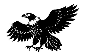 Bald Eagle Silhouette Vector Illustration