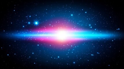 Obraz premium Celestial Burst Cosmic Light Show in Deep Space