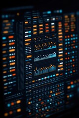 Fototapeta premium Data visualization dashboard technology workspace digital interface modern environment close-up view analytical concept