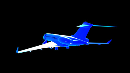 Bombardier 6000 plane for reference 3D rendering