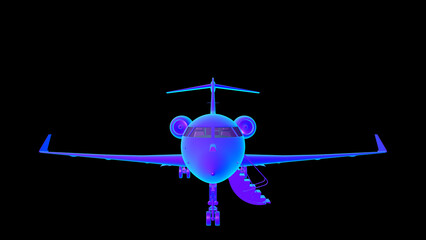 Bombardier 6000 plane for reference 3D rendering