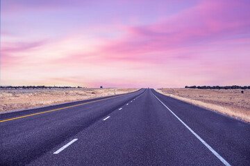 View from road trip, Highway in Utah mountains	