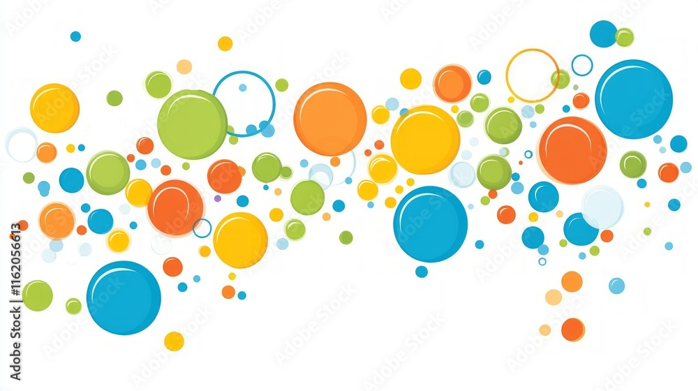 Poster colorful bubbles abstract design pattern background