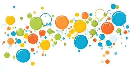 Colorful Bubbles Abstract Design Pattern Background