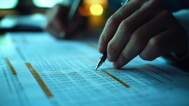 Close-up of Hands Reviewing Documents
