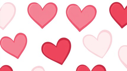 Colorful Hearts Pattern Valentine's Day Design