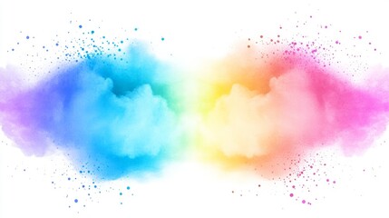 Colorful Powder Explosion Abstract Art Design
