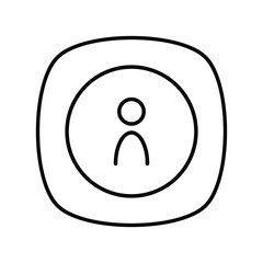 User Persona line icon with white background vector stock illustration