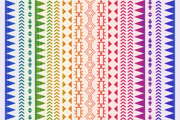 Kilim and Aztec Carpet modern Pattern with trending colors in high resolution
