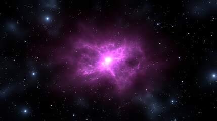 Fototapeta premium Cosmic Nebula Vibrant Purple Stellar Explosion