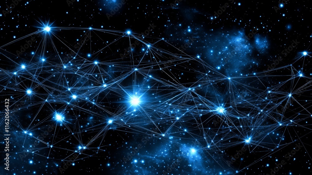Poster cosmic network interconnected nodes in deep space