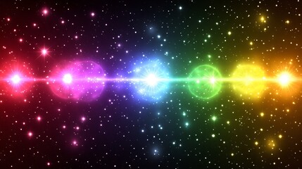 Cosmic Rainbow Energy Burst Across Galaxy