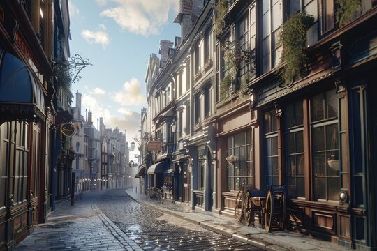 Fototapeta Historic City Street