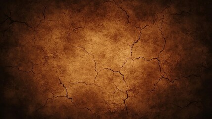 Cracked Earth Texture Dark Brown Background