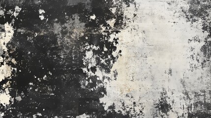 Fototapeta premium Black and white grunge. Distress overlay texture. Abstract surface dust and rough dirty wall background concept. Worn, torn, weathered effect. Vector illustration, EPS 10.