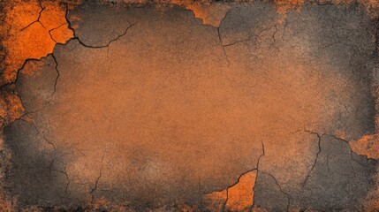 Cracked Orange and Black Textured Background