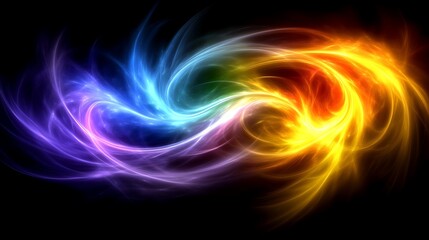 Naklejka premium Abstract Colorful Swirling Energy Forms Design