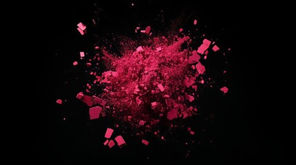 Crimson Powder Explosion A Burst of Vibrant Color
