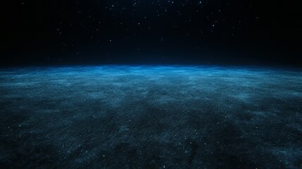 Fototapeta premium Dark Blue Celestial Planetoid Surface Night Sky