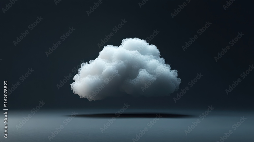 Poster cloud service and internet of things concept with dark blank wallpaper with digital cloud symbol and