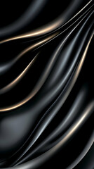 Fototapeta premium Abstract Black Silk Background Illustration