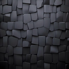 Dark Gray 3D Stone Wall Background