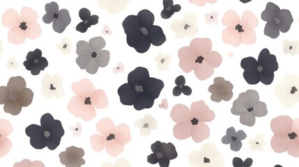 Fototapeta premium Delicate Pastel Floral Pattern Seamless Design