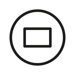 Stop circle icon, symbolizing halt or stop action.