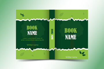 Book cover design in green color 