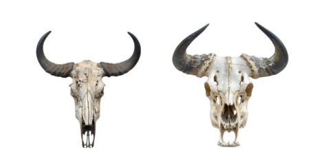 bull skull isolated on white background
