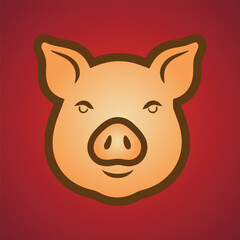 Simple pig icon