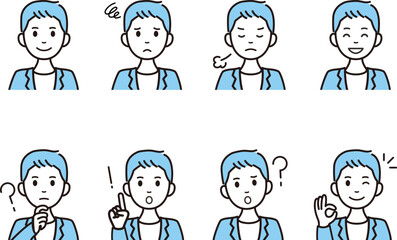 ビジネスマンの人物アイコンセット