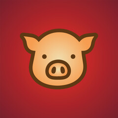Simple pig icon