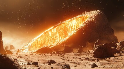 Fiery Alien Landscape: Molten Core Unveiled