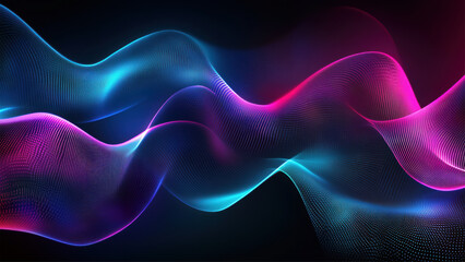 Obraz premium Colorful Light Streaks on Black Backgorund