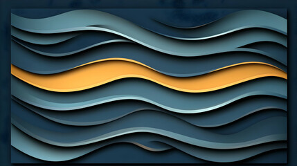 Fototapeta premium Abstract Blue Wave Illustration
