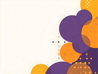 Fototapeta premium Abstract Background with Orange and Purple Circles