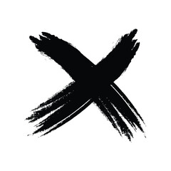 Grunge cross shapes. Grunge black ink. Vector