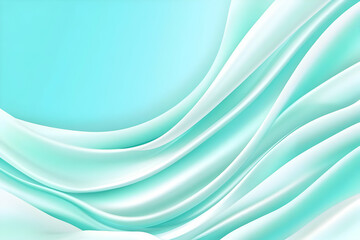 Fototapeta premium Abstract Teal Wave Background Illustration