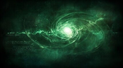 Obraz premium Emerald Vortex Cosmic Swirl of Energy and Light