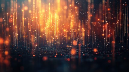 Obraz premium Abstract tech background made of printed circuit board. Depth of field effect and bokeh. internet connections, cloud computing and neural network, big data. 3D render