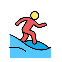 Surfing illustration
