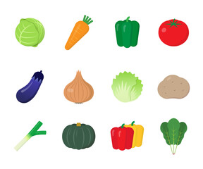 野菜のアイコン・イラストのセット