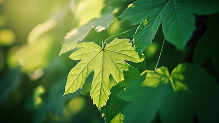 Sunshine Green Leaves Tree Leaves Green Spring Nature Fresh Beautiful Background Wallpaper	